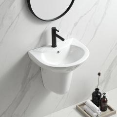Half pedestal basin