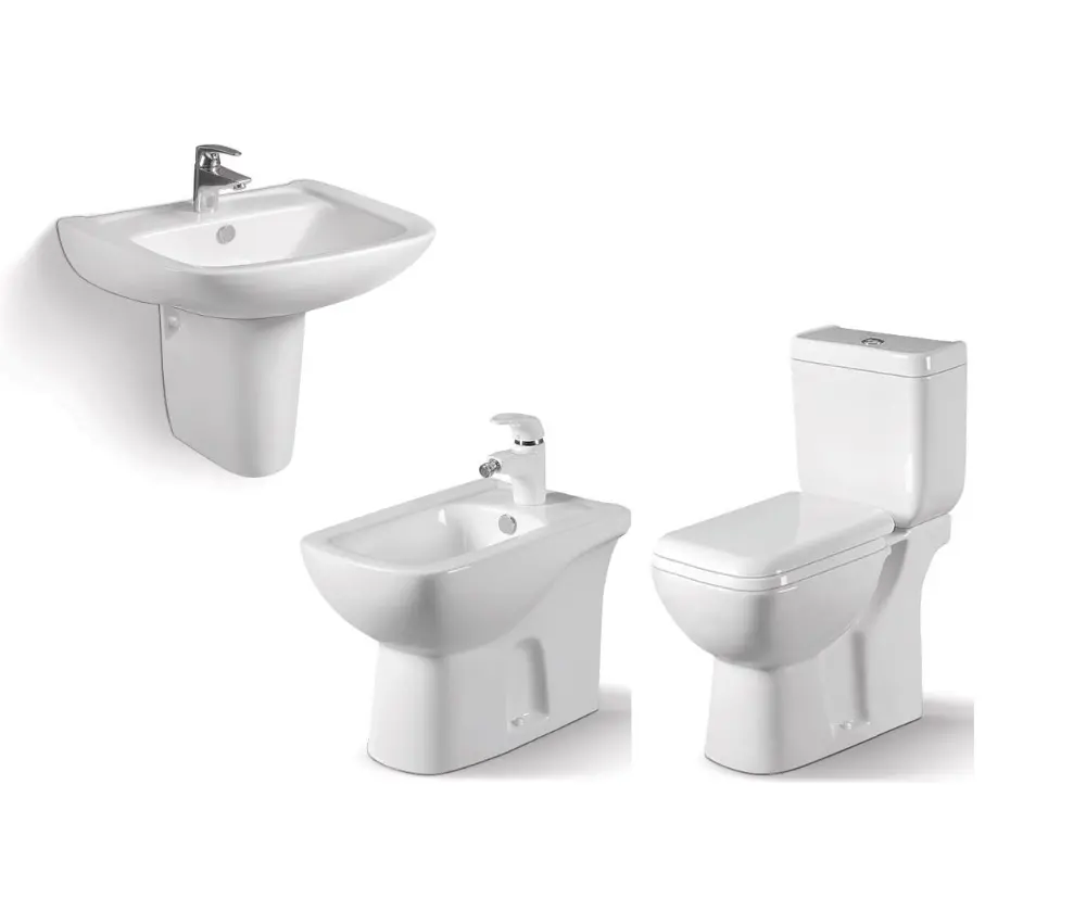 Half pedestal basin