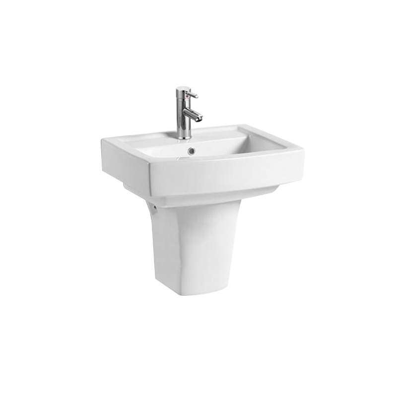 Half pedestal basin