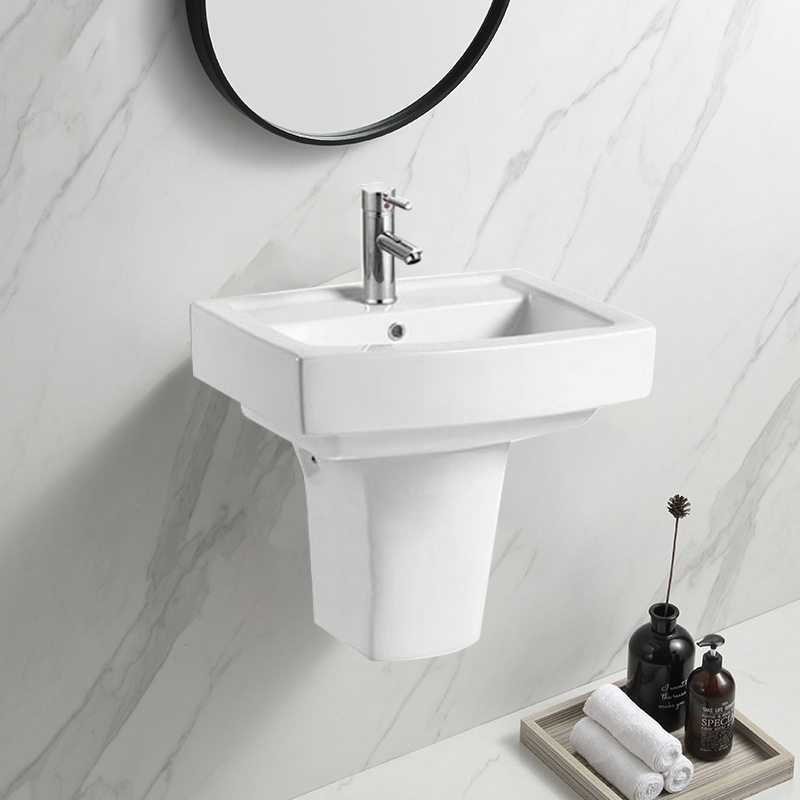 Half pedestal basin