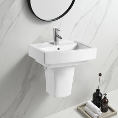 Half pedestal basin