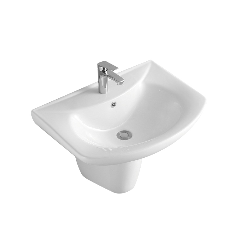 Half pedestal basin