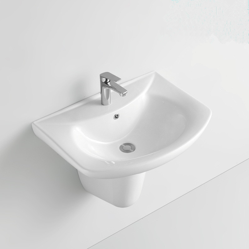 Half pedestal basin