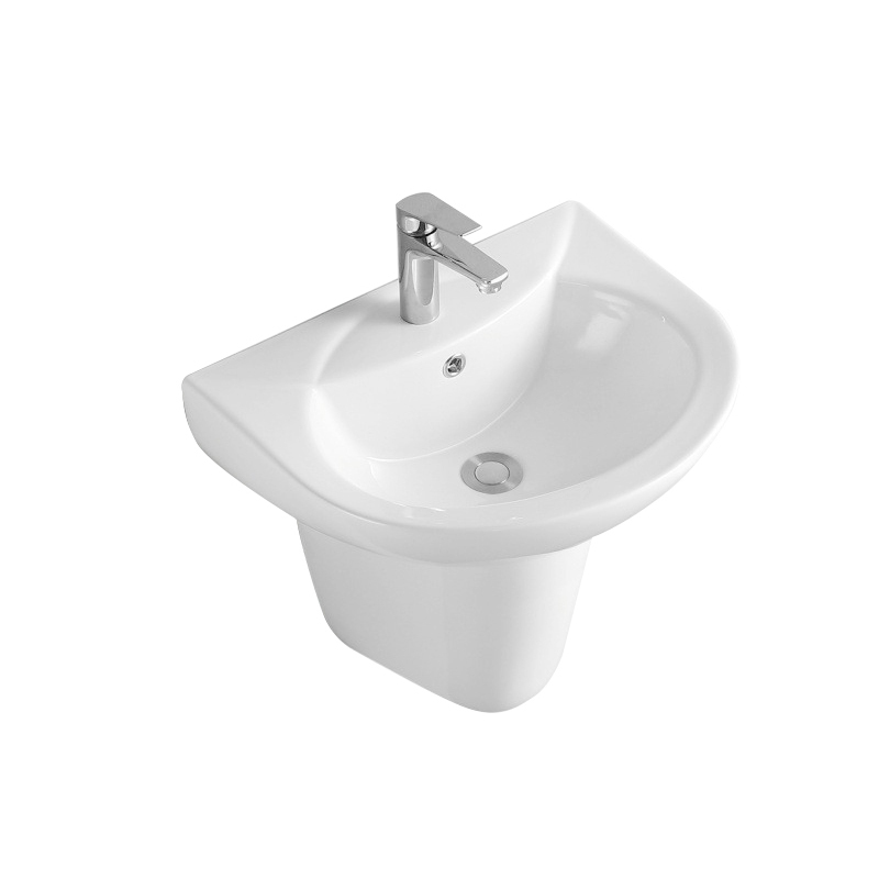 Half pedestal basin