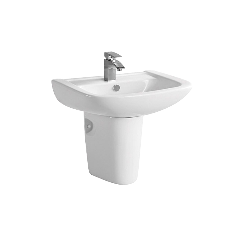 Half pedestal basin