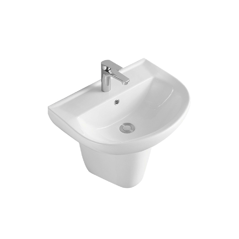 Half pedestal basin