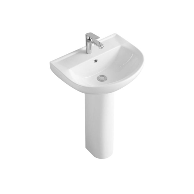 Half pedestal basin
