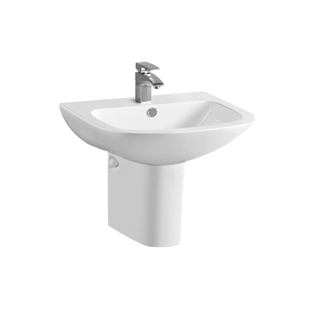 Half pedestal basin