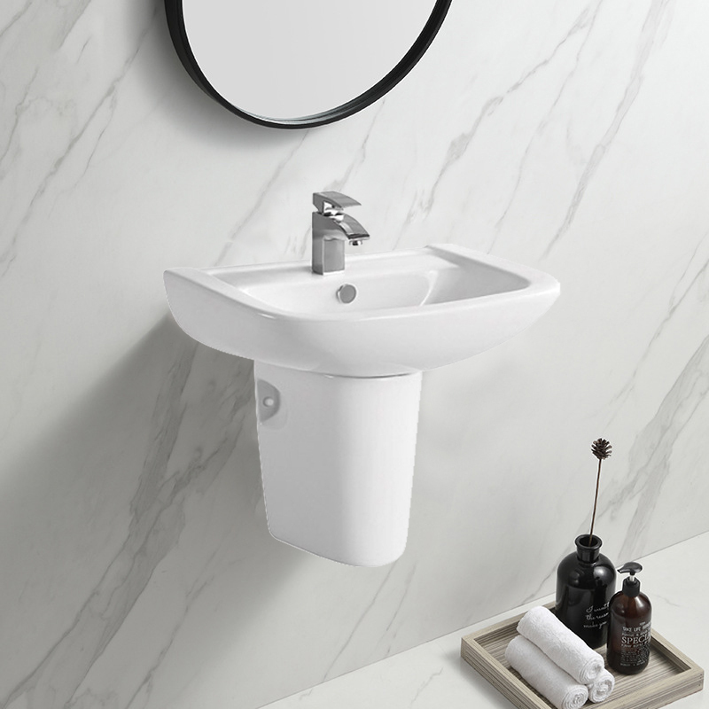 Half pedestal basin