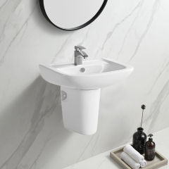 Half pedestal basin
