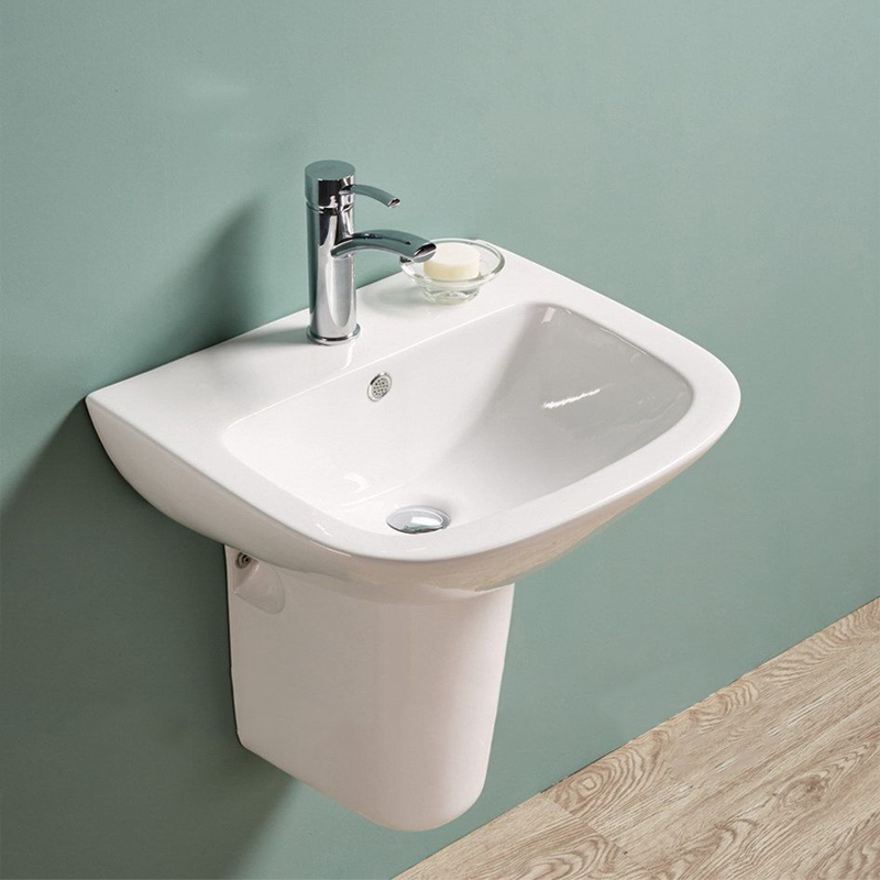 Half pedestal basin
