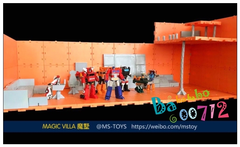 MS-TOYS Magic Villa Garage Background Upgrade kits for transformers toy 12pc set