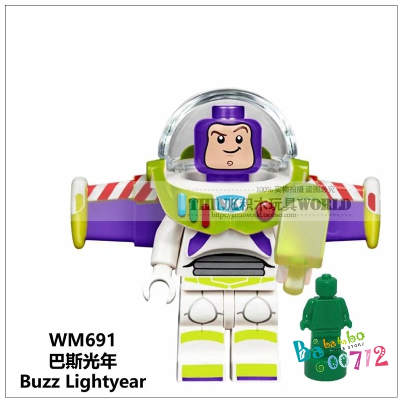 Toys mini block action figure woody jessie buzz lightyear Alien Bo peep 8pcs set