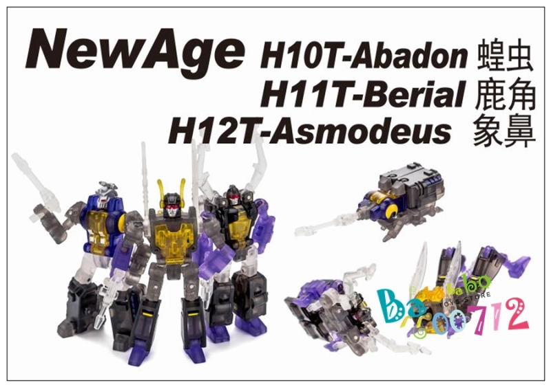 Newage NA H10T H11T H12T Insecticons Set of 3 Transparent ver Action figure mini