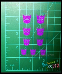 New Decepticons Symbol purple hollow sticker for transformers toy gift instock