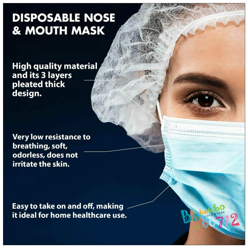 Lot Disposable Surgical Flu Virus Face Mask w/ Ear-loop Medical Sealed Masks