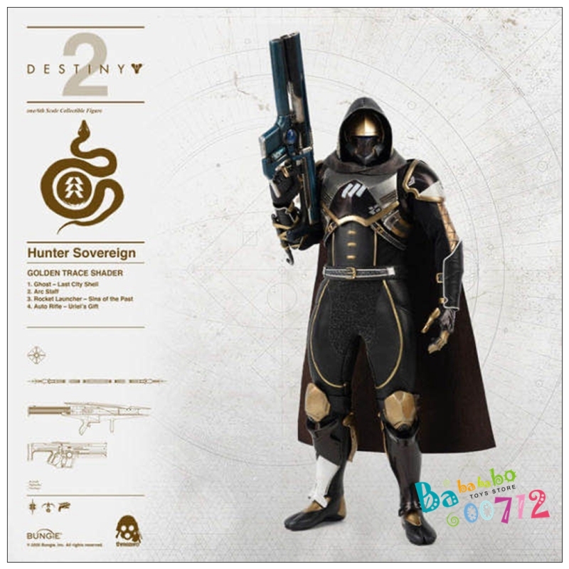 Pre-order Threezero Studio 1/6 Destiny 2 Hunter Sovereign Golden Trace Shader Version