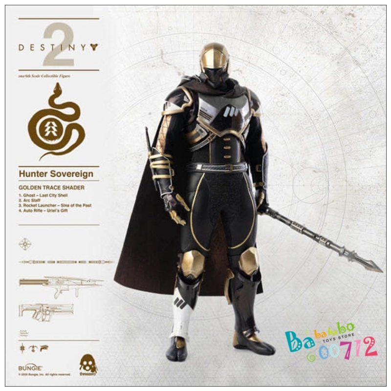 Pre-order Threezero Studio 1/6 Destiny 2 Hunter Sovereign Golden Trace Shader Version