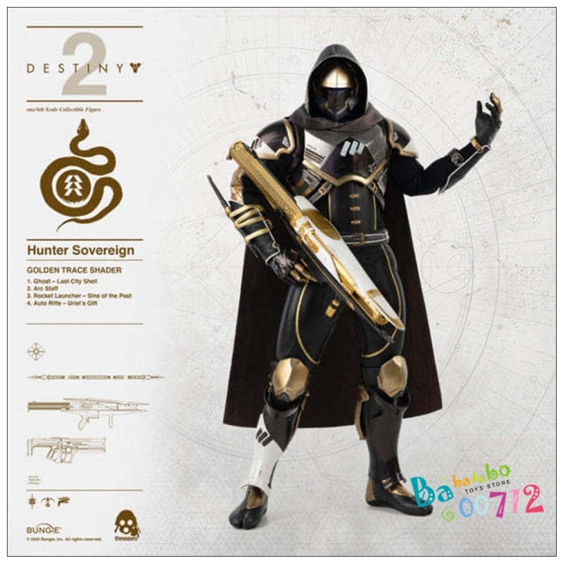 Pre-order Threezero Studio 1/6 Destiny 2 Hunter Sovereign Golden Trace Shader Version