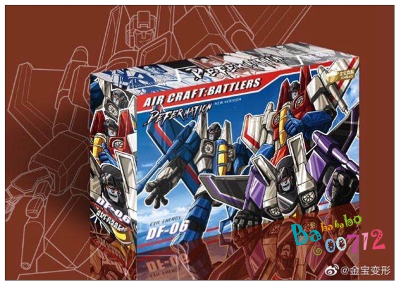 Jinbao DF-06 Air Craft: Battlers Starscream, Skywarp &amp; Thundercracker Set of 3