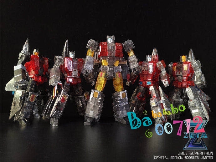 Zeta Toys ZB-07 Superitron Superion  Clear Version Giftbox Set of 6