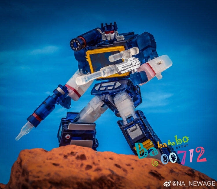 Newage H21T Soundwave Transparent Version w/ 3 Cassettes Action Figure in stock mini