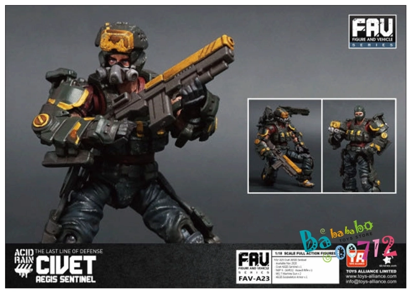 Acid Rain 1/18 FAV-A23 Soldier Robot Civet Aegis Sentinel Action Figure