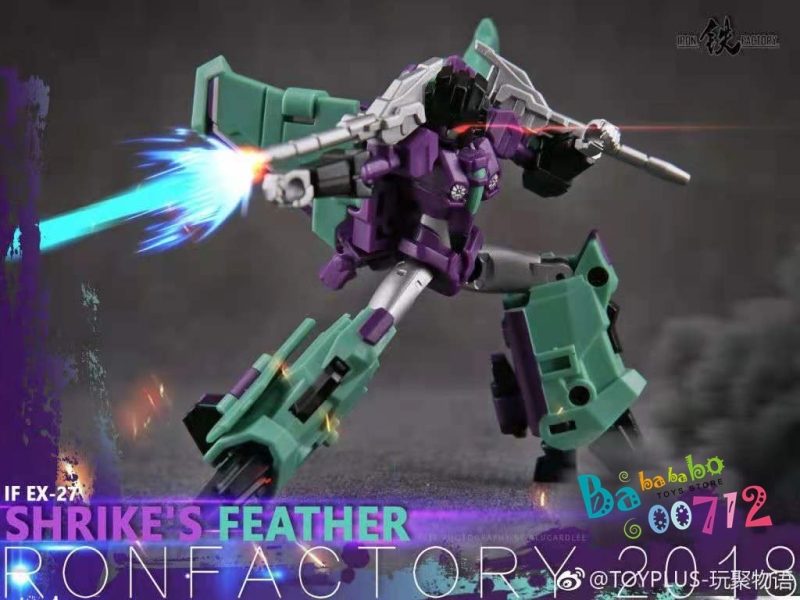 Iron Factory IF EX-27 Shrike's Feather mini Transform Robot Toy  Action Figure