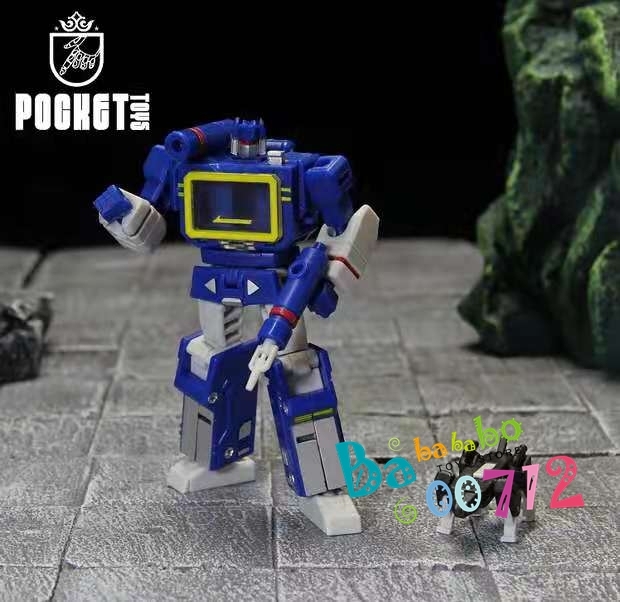 Pocket Toys  PT04 Sound Wave  with three tapes  Transform Robot Action Figure mini