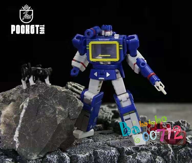 Pocket Toys  PT04 Sound Wave  with three tapes  Transform Robot Action Figure mini