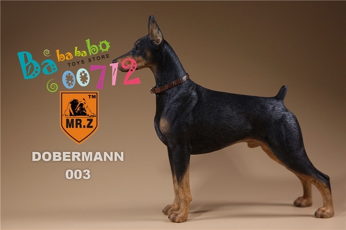 Mr.Z 1:6 Scale Animal Resin Simulation Toy Doberman 3 Color Model Dog figure