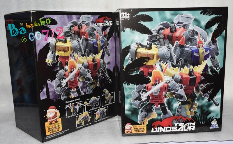 MechFansToys Swoop Slag Sludge Snarl Grimlock Set of 5 Dinosaur Christmas Edition mini Figure will arrive