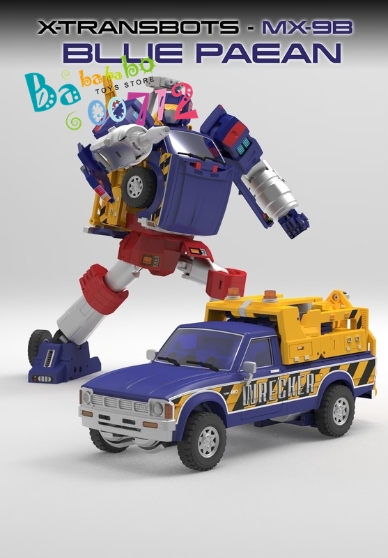 In coming X-Transbots  MX-9B MX-9B BLUE PAEAN Diaclone color Transform Robot Action Figure