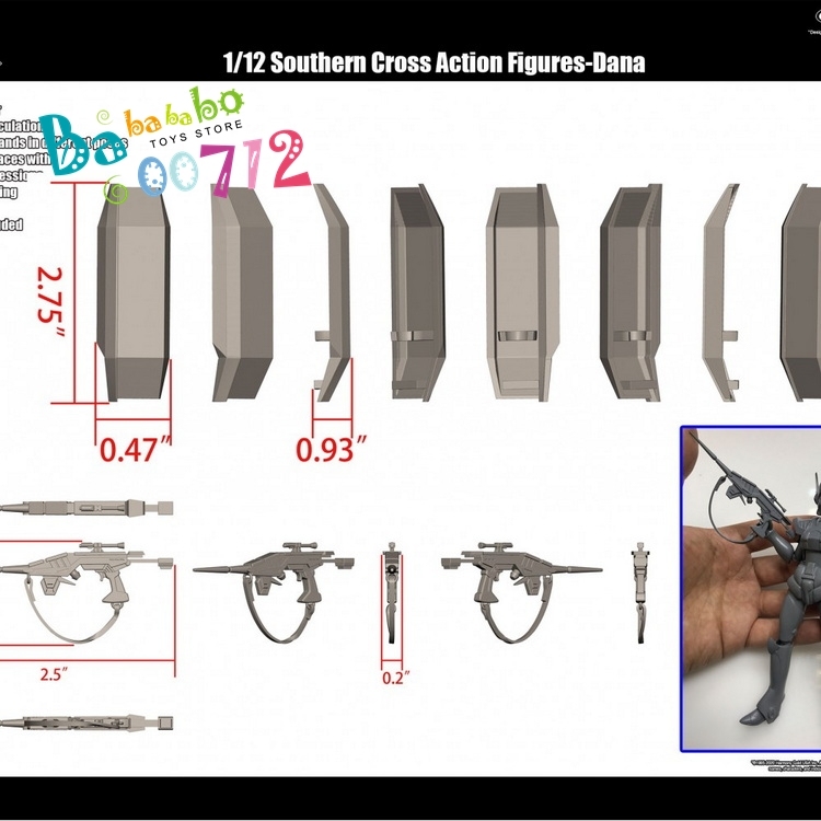 Pre-order Kitzconcept robotech 1/12 Sounthern Cross-Dana Action figure toy