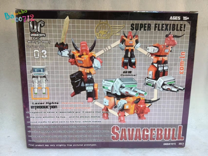 Sales! Unique Toys UT W-03 SAVAGEBULL Transform Robot Action Figure
