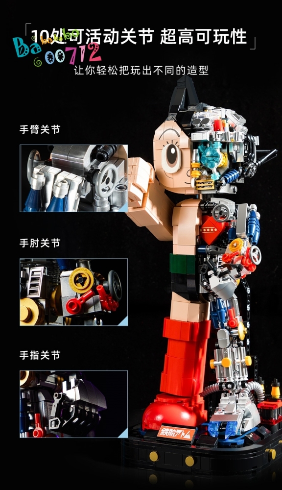 PANTASY Block ASTRO BOY MECHICAL 70TH CLEAR Version Block Model Toy Instock