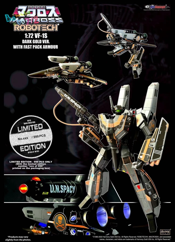 Kitzconcept robotech 1/72 VF-1S Dark Gold Version with Fast Pack Armour Limited Edition world wide