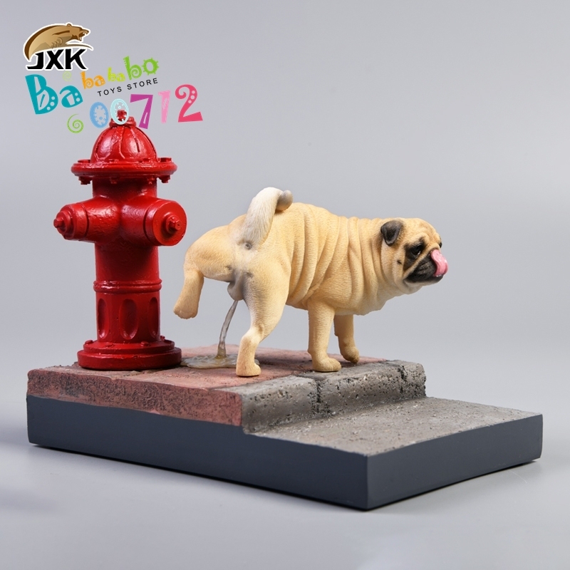 Mr.Z 1:6 Funny Leg Lift Pug Dog Animal Resin Simulation Toy 6 Model toy figure