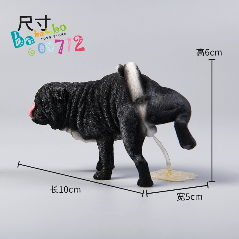 Mr.Z 1:6 Funny Leg Lift Pug Dog Animal Resin Simulation Toy 6 Model toy figure