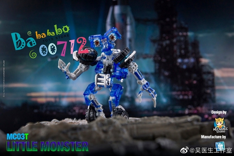 Pre-Order Dr.Wu & Mechanic Studio MC03T Little Monster Wheelie Clear Limited Version mini