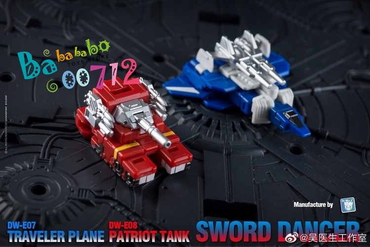 Dr.Wu Sword Dancer Slamdance DW-E07 Traveler Plane Raindance & DW-E08 Patriot Tank Grandslam Set of 2 mini Action figure toy