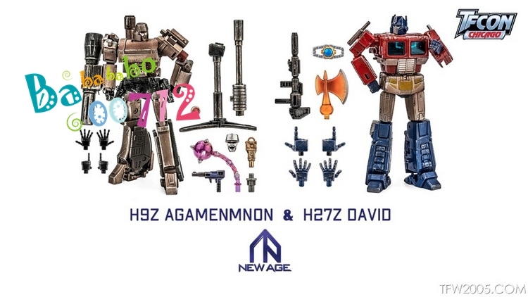 Pre-order Newage H9Z Agamenmnon Megatron &amp; H27Z David Optimus Prime Damaged Version Set of 2 mini action figure