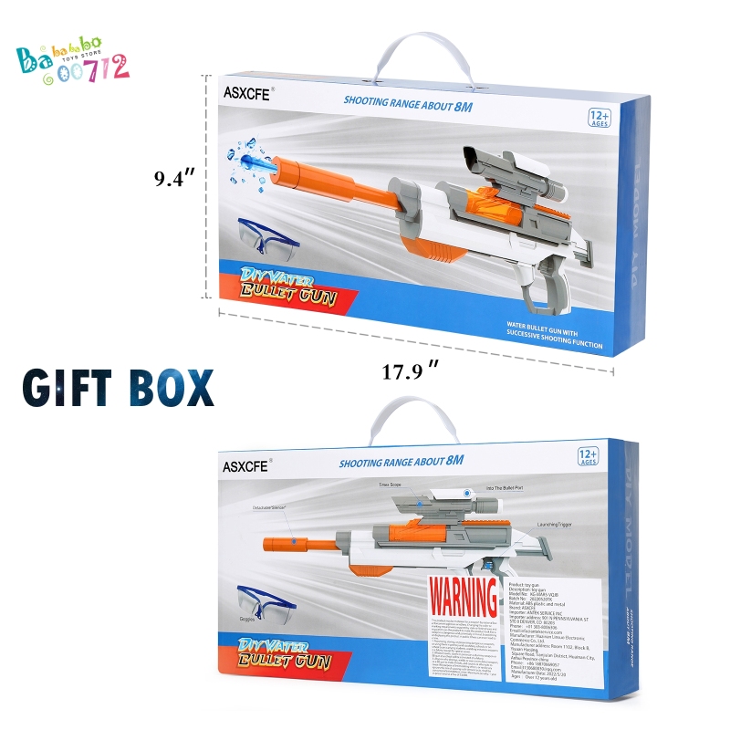 Gel Blaster Toy Space Gun Electric Splatter Bullet Shoot for Kids Toy Gun Gift(US Buyer only)