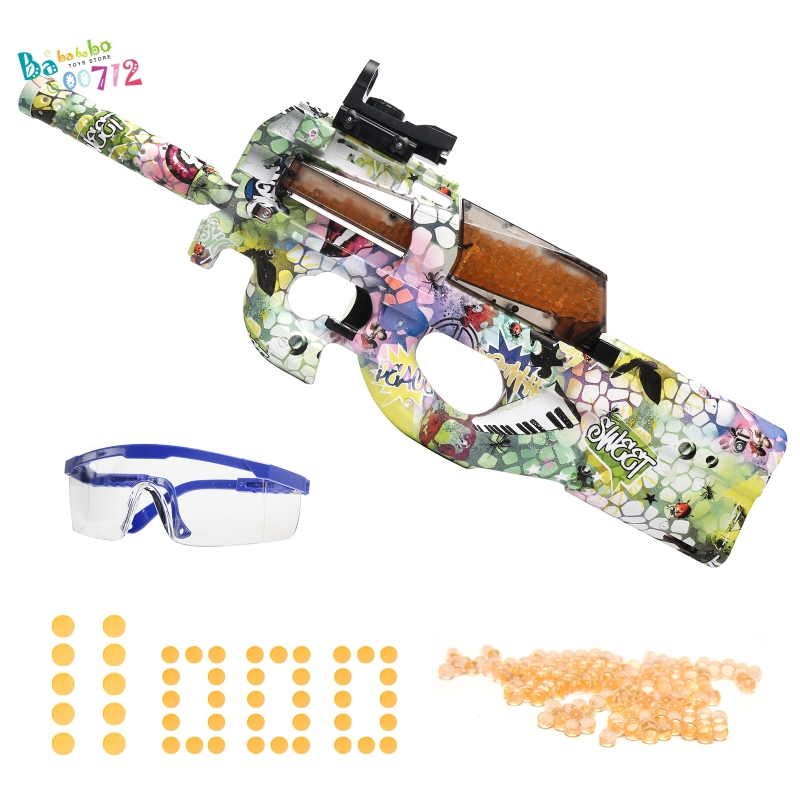 Gel Blaster Toy P90 Electric Splatter Bullet Kid Electric Toy Guns Gift in USA(US Buyer only)