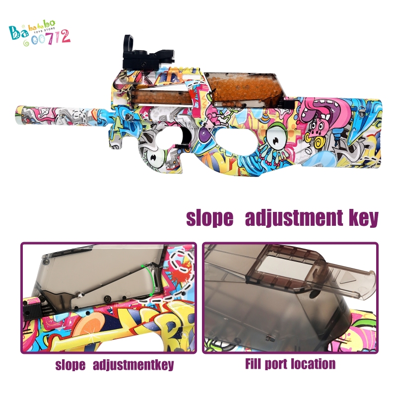 Gel Blaster Toy P90 Electric Splatter Bullet Kid Electric Toy Guns Gift in USA(US Buyer only)