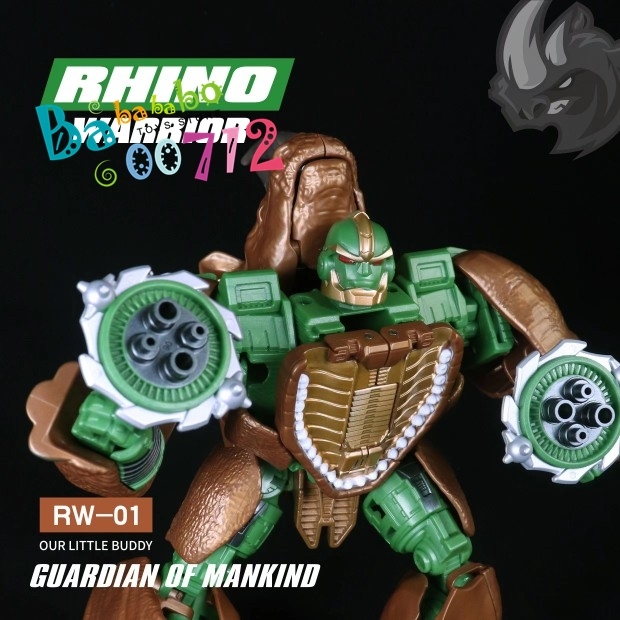 RHINO WARRIOR RW-01 GUARDIAN OF MANKIND BW Rhinox Oversized