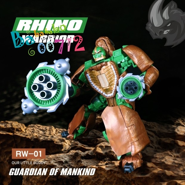 RHINO WARRIOR RW-01 GUARDIAN OF MANKIND BW Rhinox Oversized