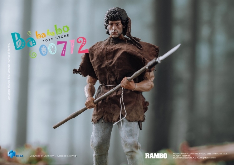 Pre-order HIYA Toys 1/12 Exquisite Super John Rambo First Blood COLLECTIBLE FIGURE