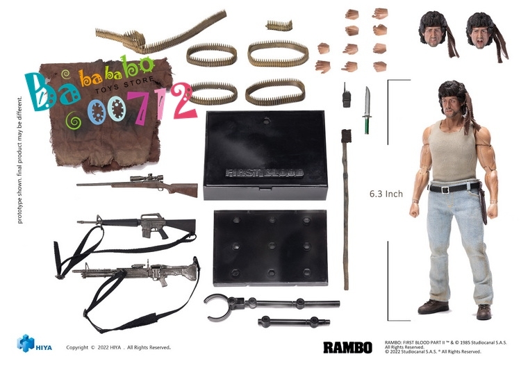 Pre-order HIYA Toys 1/12 Exquisite Super John Rambo First Blood COLLECTIBLE FIGURE