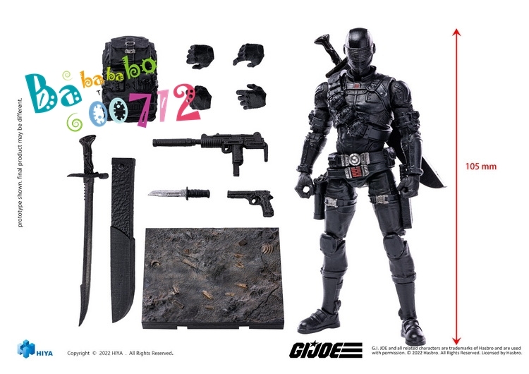 Pre-order HIYA Toys 1/18 Exquisite Mini GIJOE Snake Eyes COLLECTIBLE FIGURE